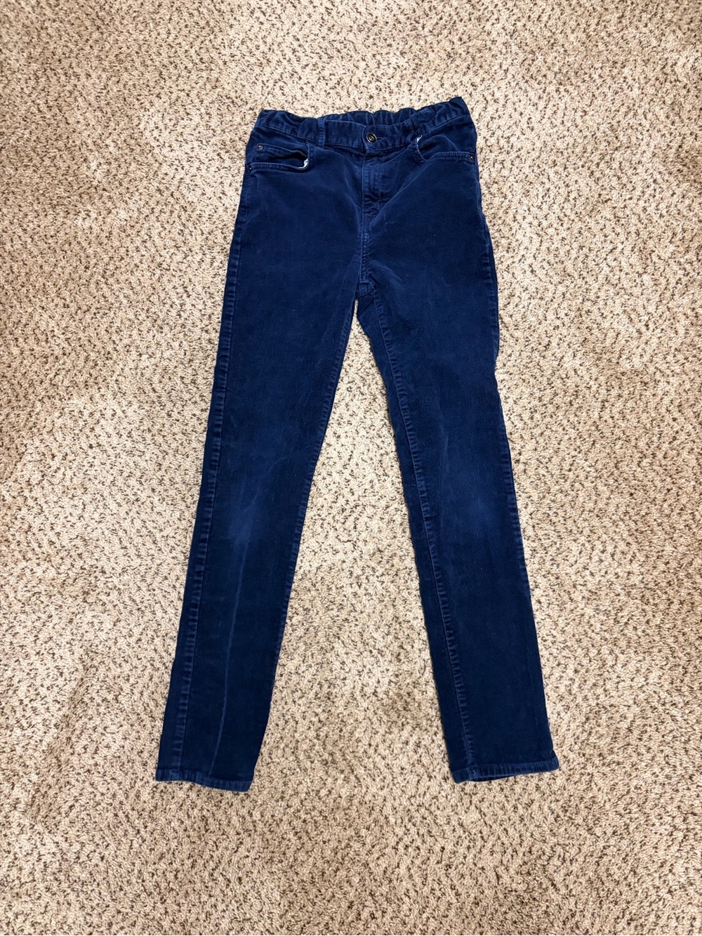 Navy Boys Corduroy Pants Size 16 Slim Fit